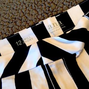 a.n.a Blue and White Stripe Twill Shorts